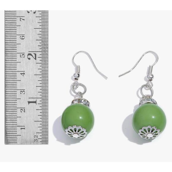 BOGO FREE GREEN BULB DANGLE EARRINGS - Picture 1 of 6